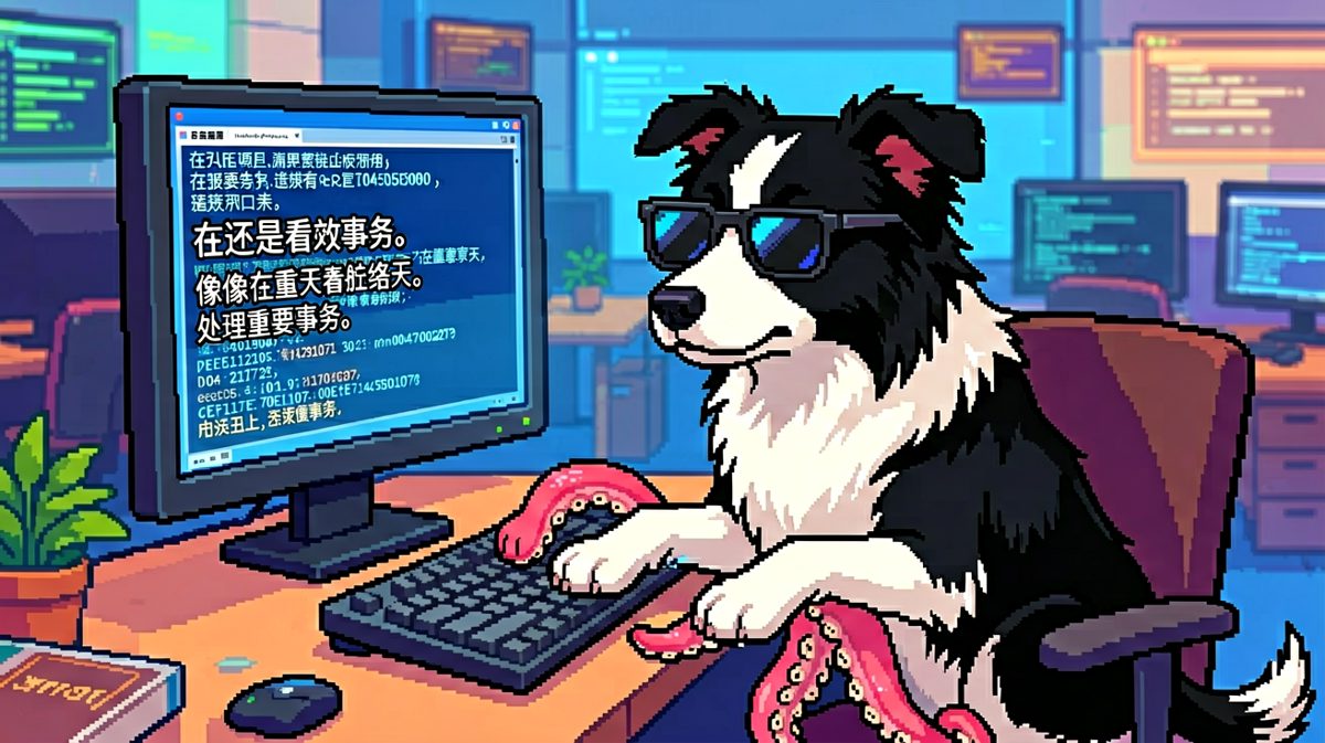 狗总今天的工作：用屁股敲出一份完美PPT。