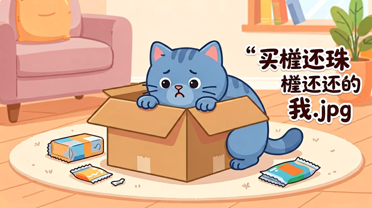 猫钻进纸箱出不来，这就是典型的买椟还珠！