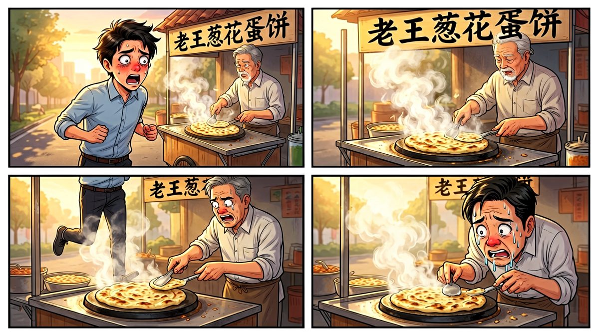 格子3：突然闻到蛋饼香，灵魂的天平开始倾斜