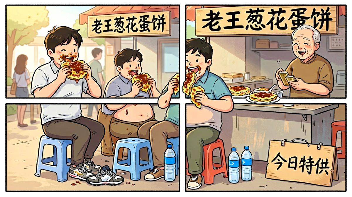 格子4：跑步？不存在的，先吃饱再说！