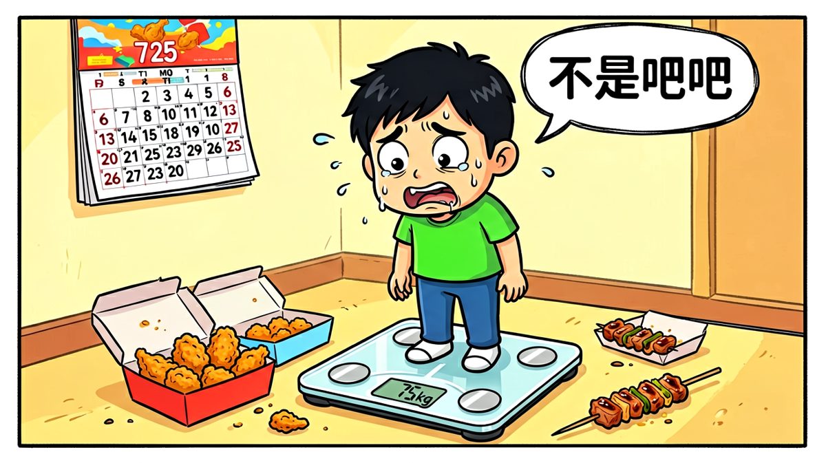第四天，体重纹丝不动——因为根本没减过。