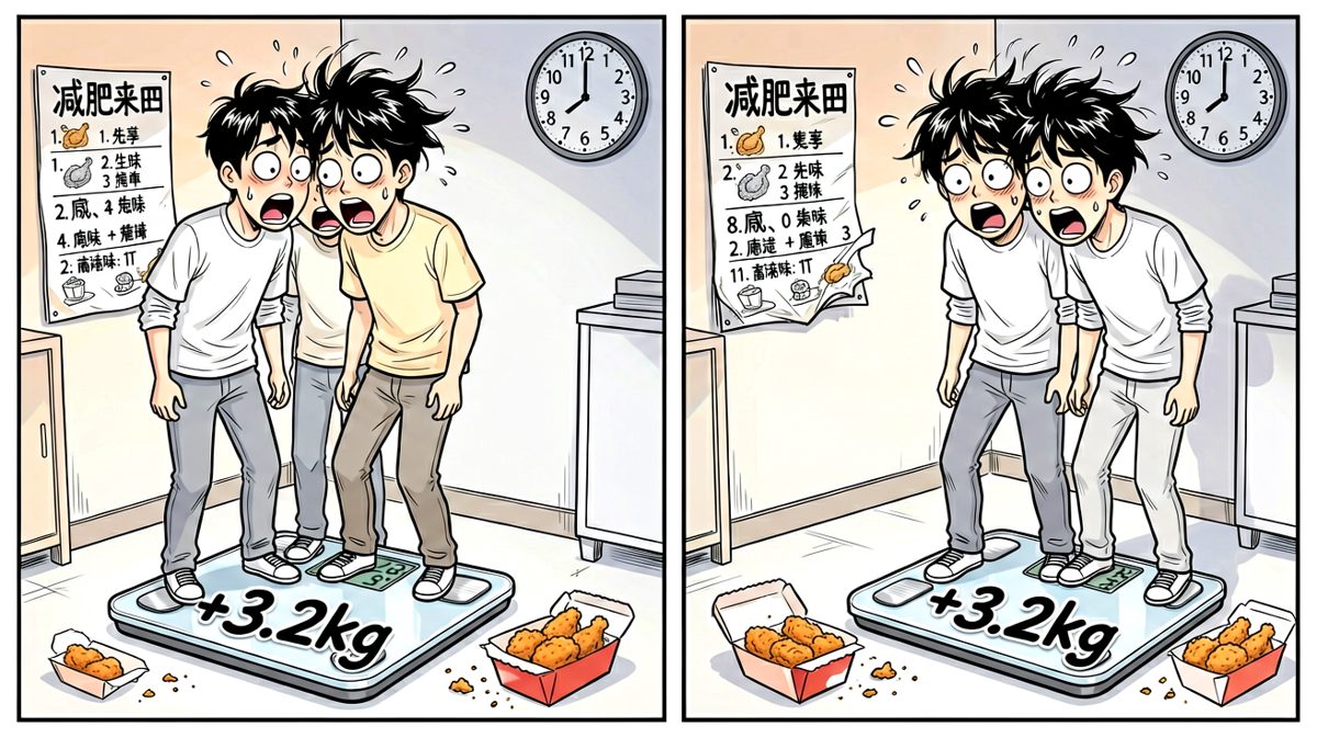 晚上站上体重秤，数字令人崩溃