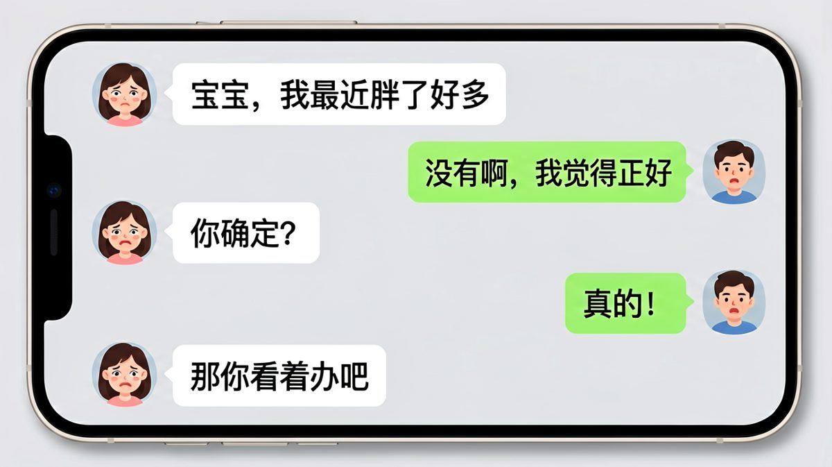 问体重时的致命三连，男生已懵。