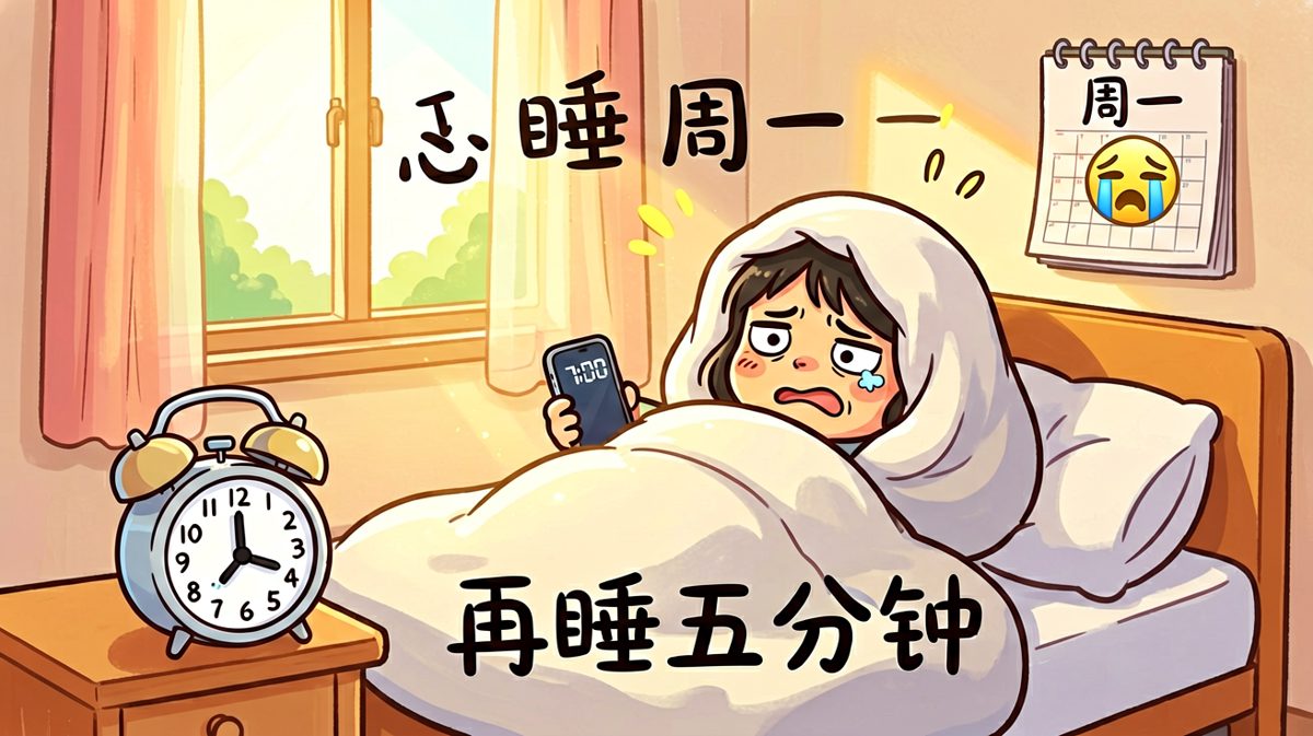 周一早晨的挣扎，是人类意志力的终极考验。