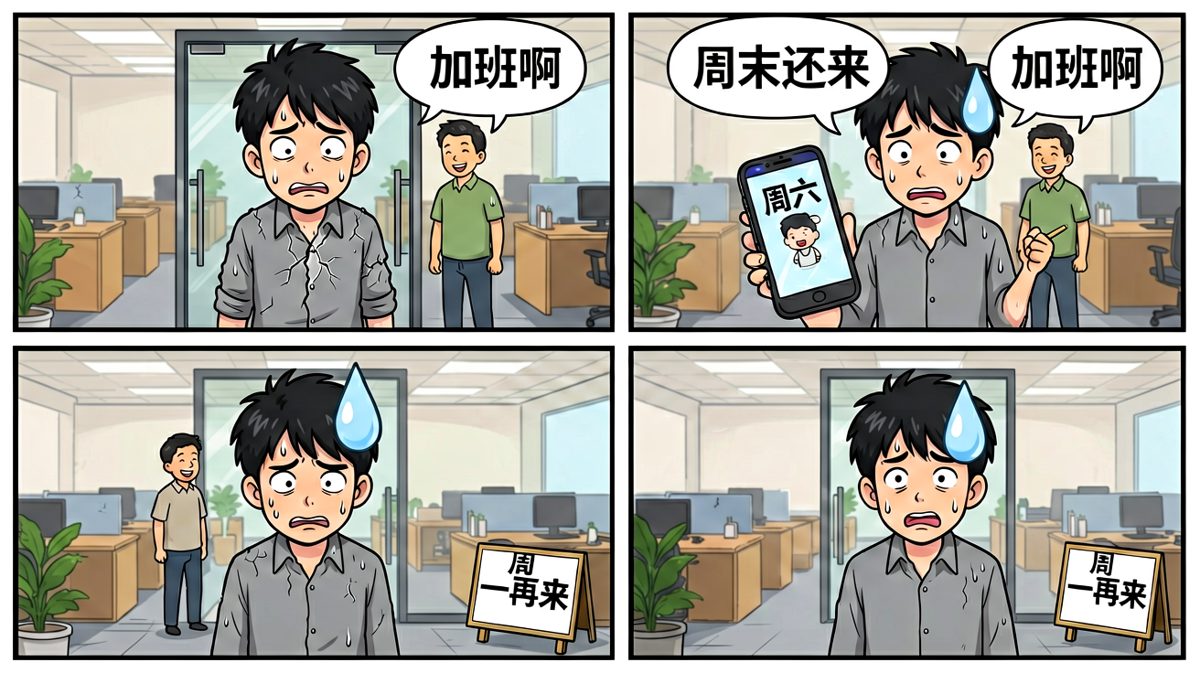 到公司才发现——今天居然是周六！
