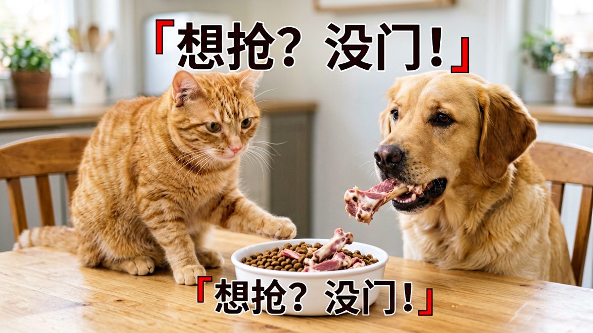 餐桌上的猫狗对决