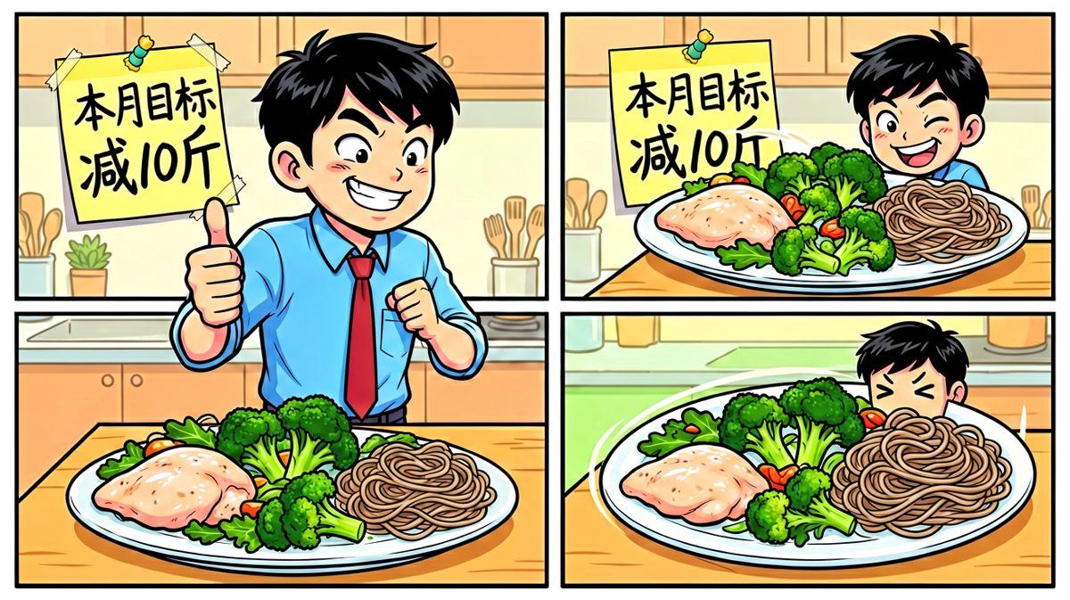 第一天：雄心壮志，健康餐摆满桌