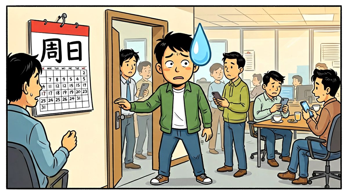 到了公司才发现今天是周日
