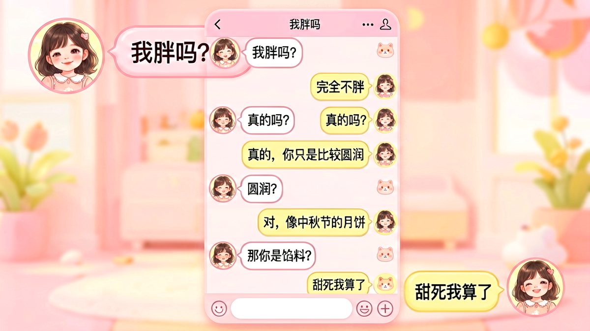 把女生比喻成月饼反而甜翻了