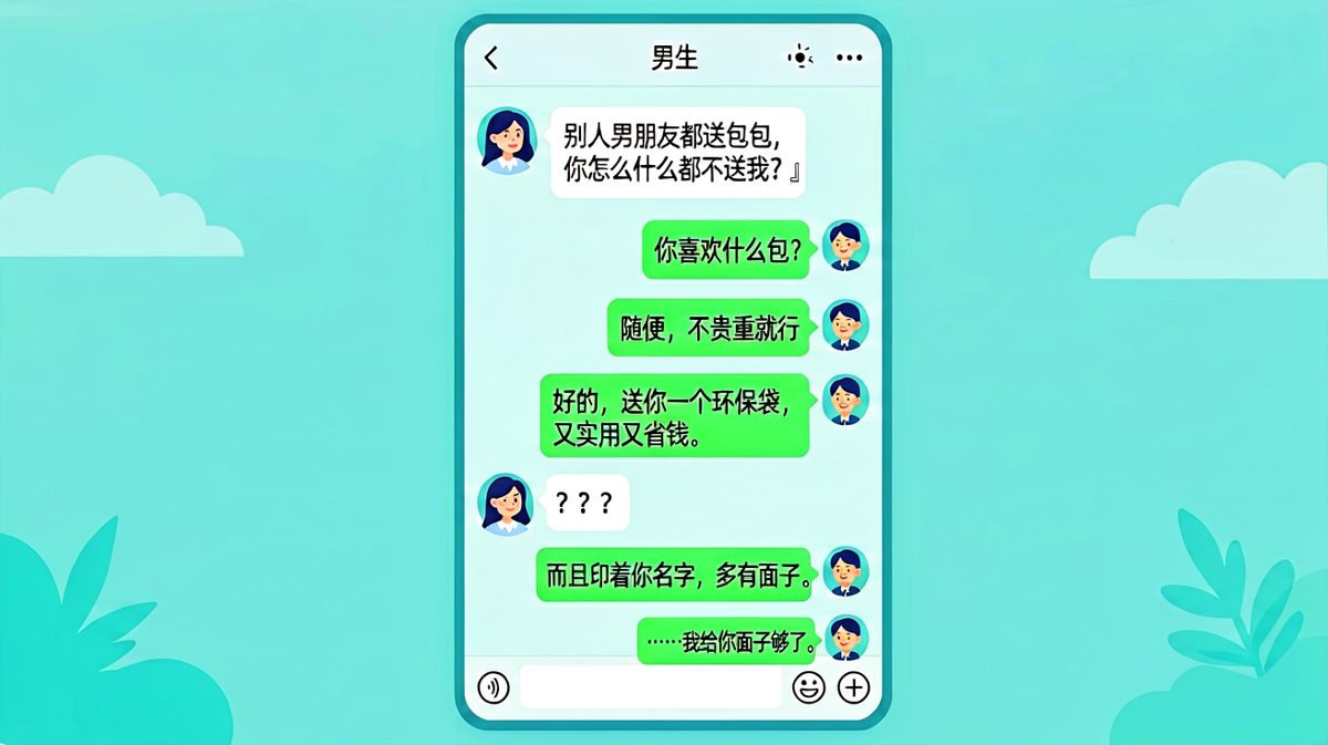 直男的浪漫是环保袋没毛病
