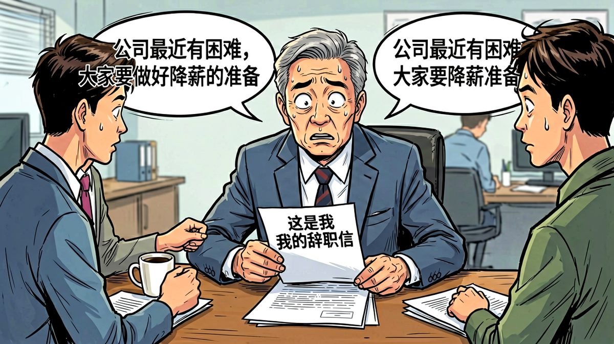老板刚说要降薪，员工反手就是一封辞职信