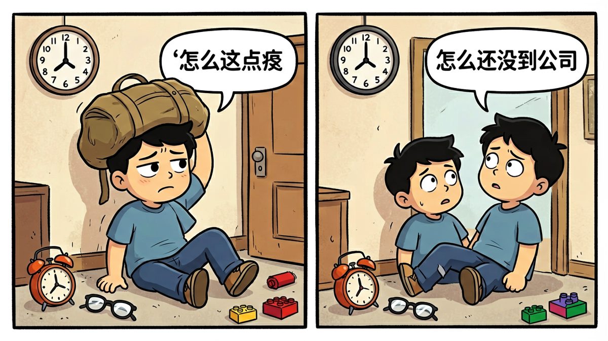 起床两小时，迟到了三小时