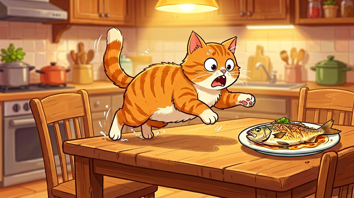 橘猫：我以为我是猫，直到我发现了桌子的引力。