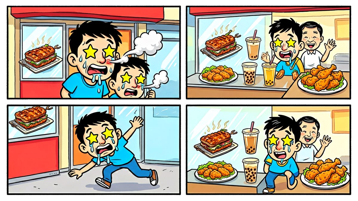美食当前，意志力瞬间瓦解。