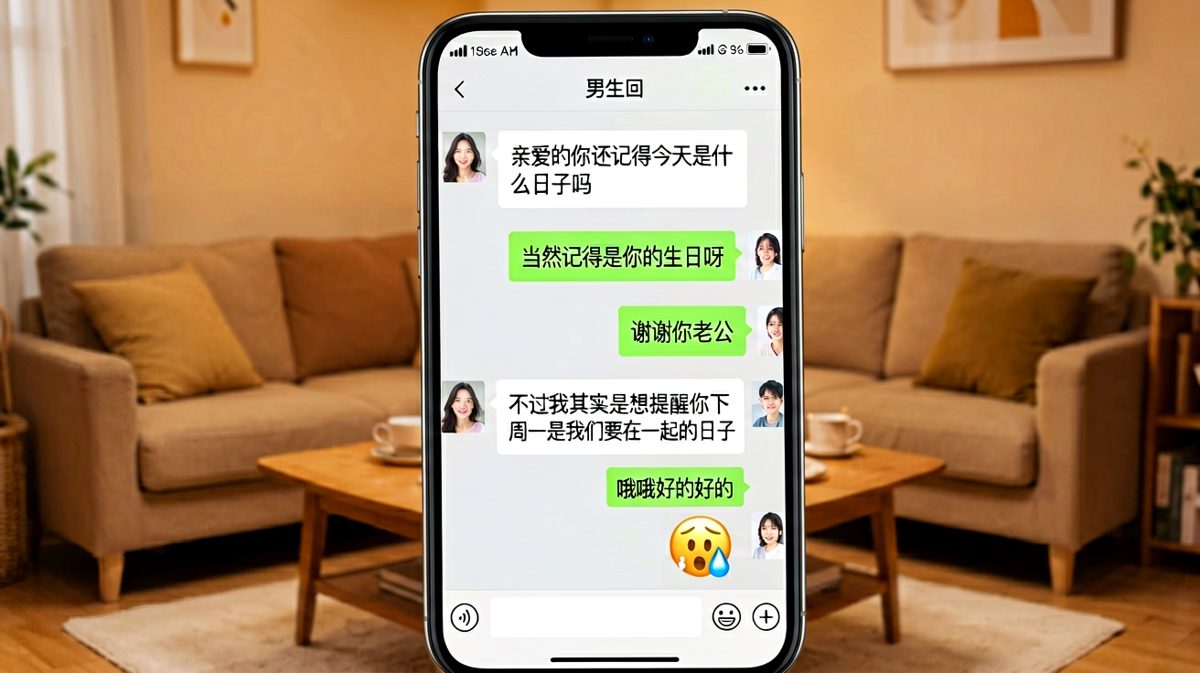 纪念日危机：男生记成生日其实是恋爱纪念日，差点送错祝福
