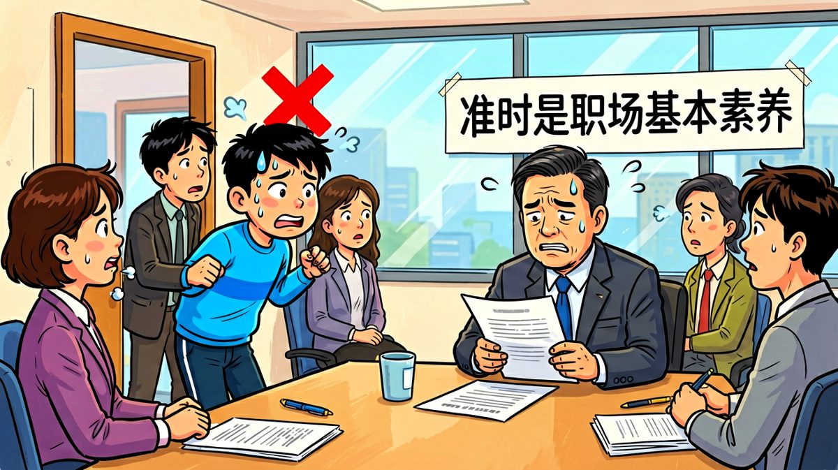 迟到五分钟，成为全公司今天的焦点——尴尬到极致。