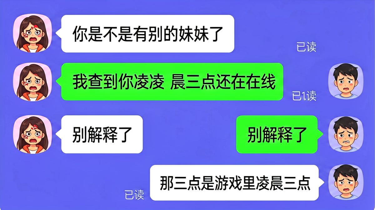 男朋友的游戏时间与女朋友的时区，永远存在三小时时差