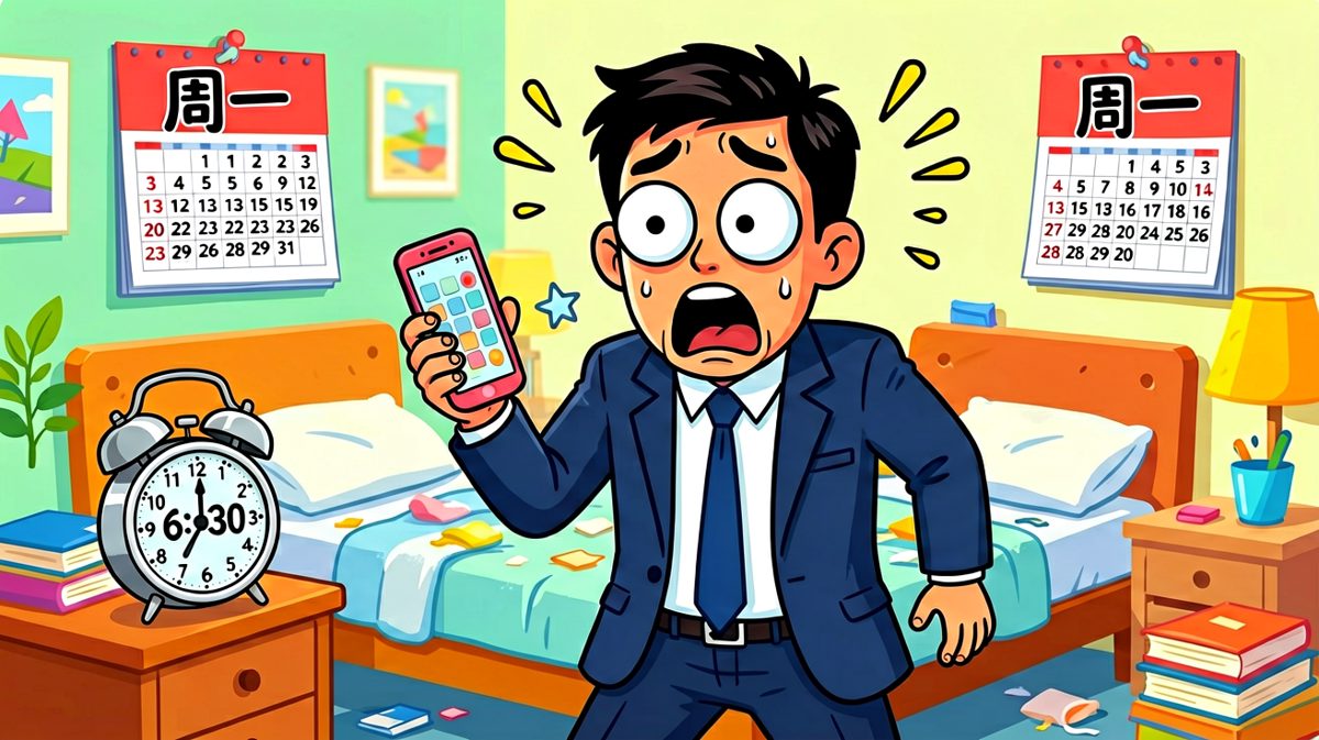 周一早上的我：灵魂还在床上，身体已被闹钟绑架