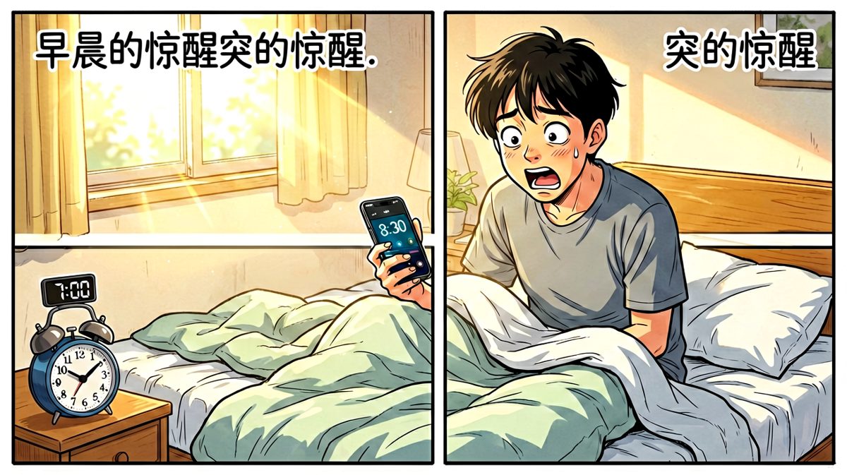 完了！睡过头了！