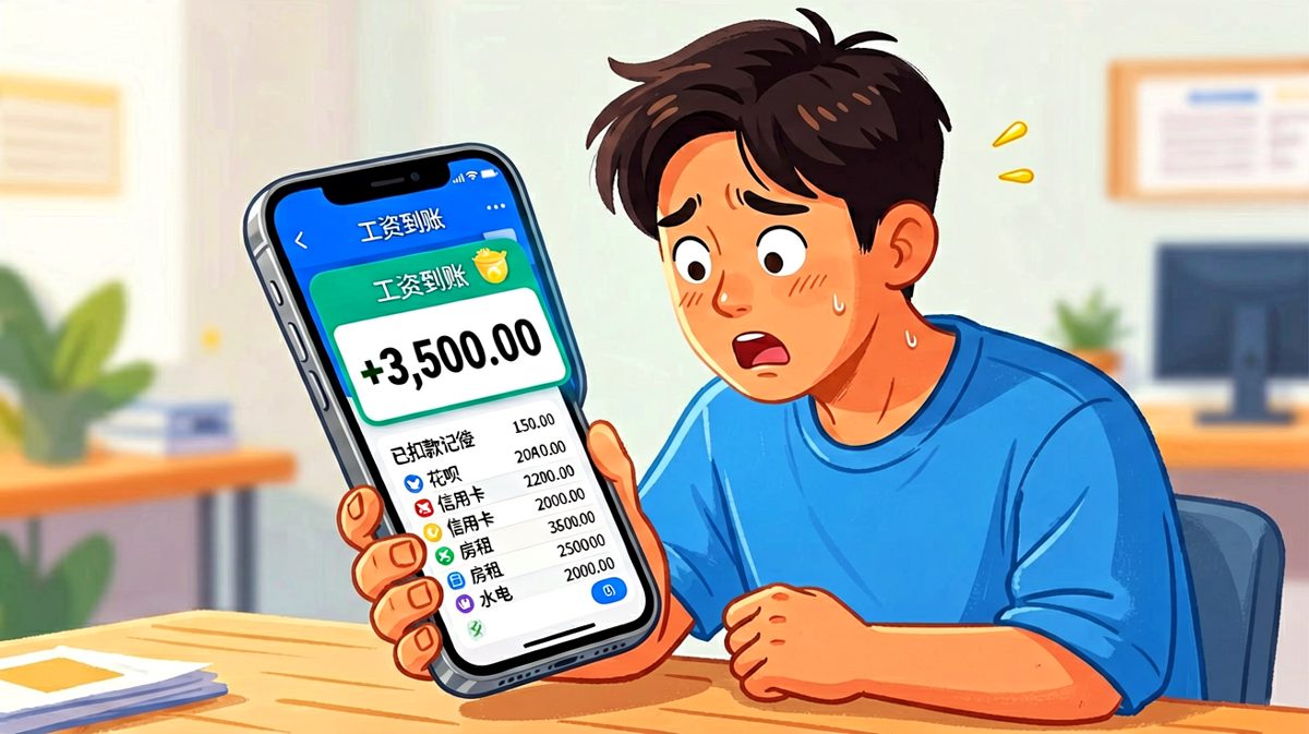 工资到手五分钟，余额回到解放前。