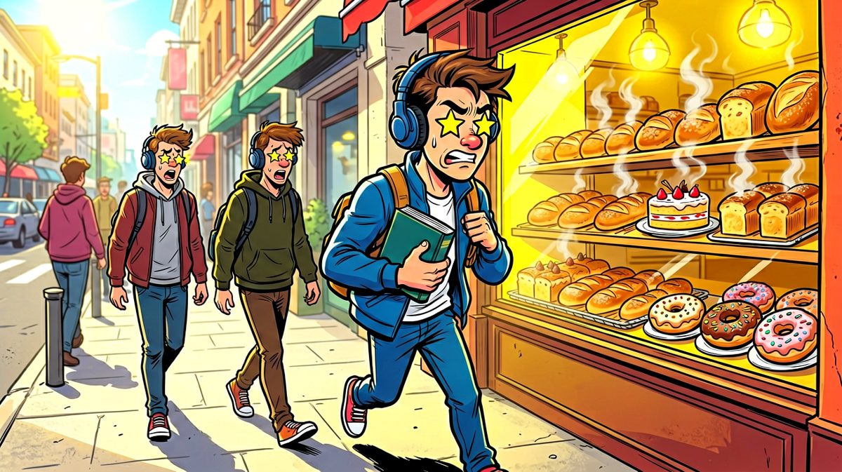 中午：路过面包店，理智瞬间崩塌。