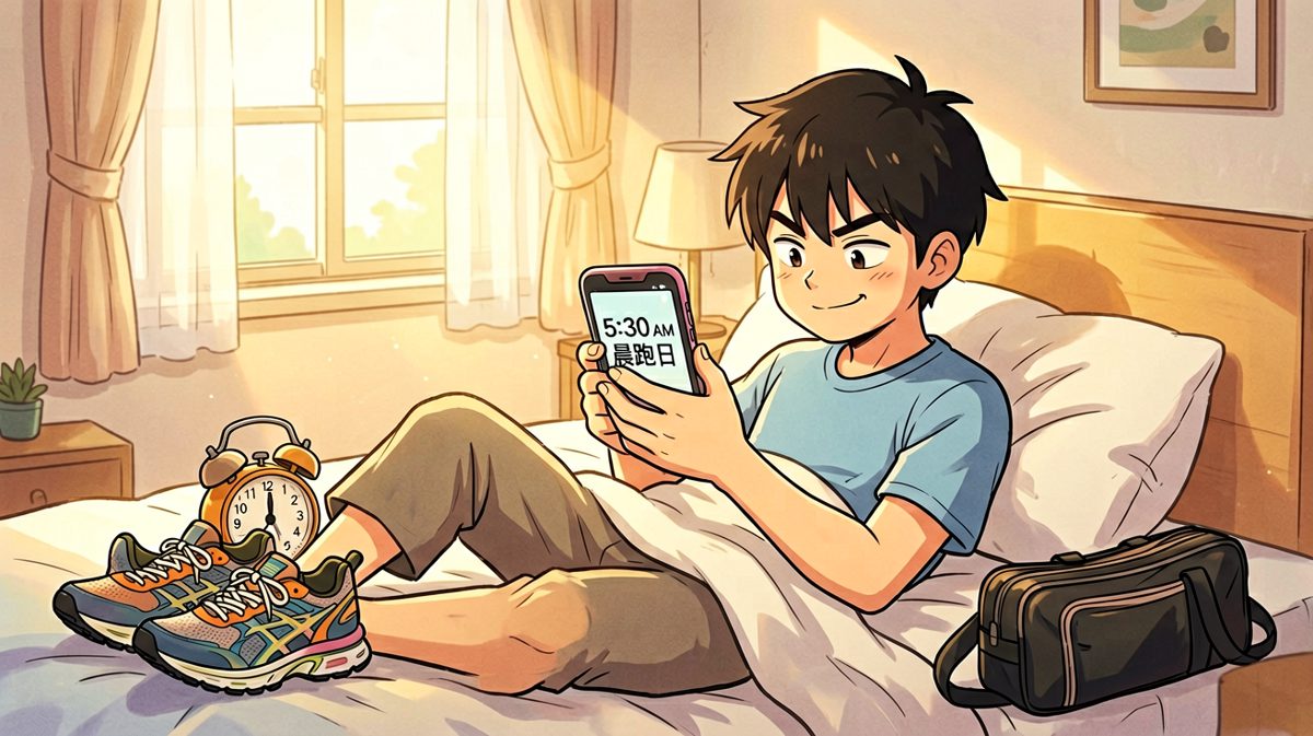 深夜立下雄心壮志：明天一定早起跑步！