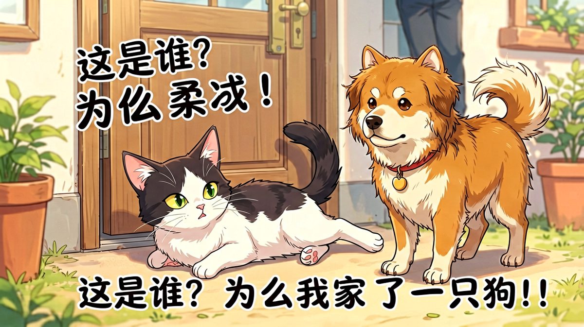猫咪：你带别的狗回来就算了，还敢让它闻我的猫砂盆？