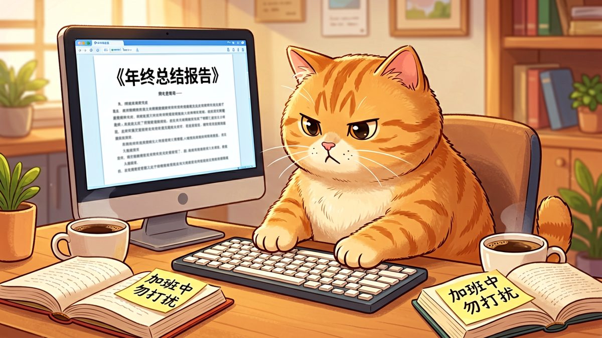 橘猫：这只PPT我来做，今晚又不用睡了。
