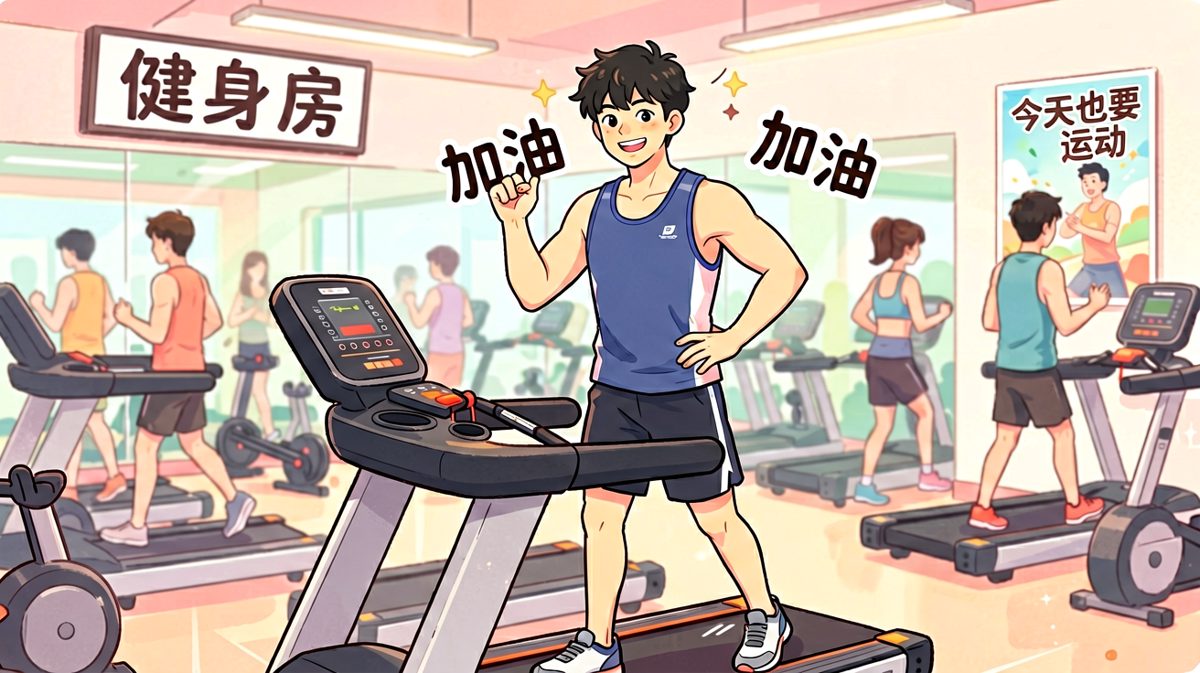 健身房首秀，自信满满！
