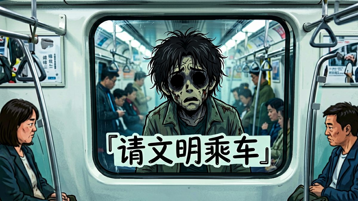 早高峰地铁，灵魂还留在床上