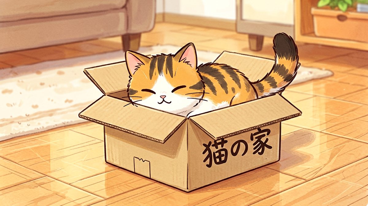 猫：只要我够扁，什么盒子都能装下我