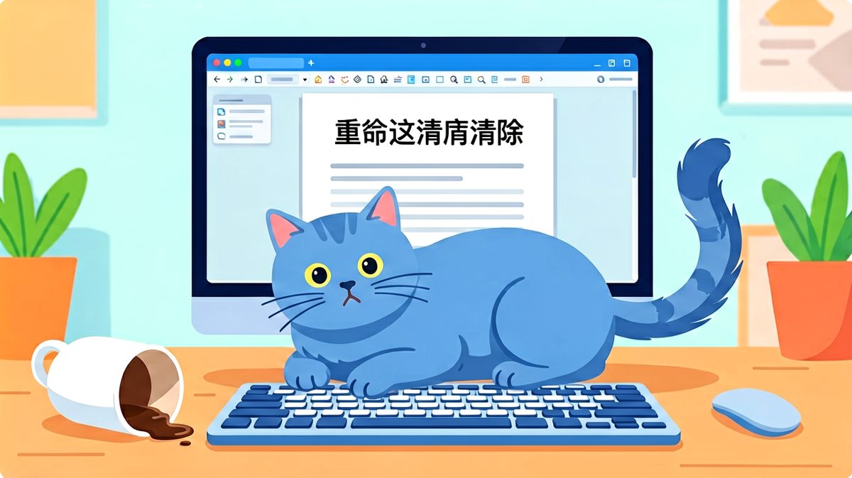 猫：你让我坐键盘上，我又没说不干正事