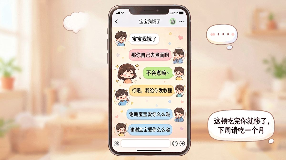撒娇反被套路，请吃一个月是认真的