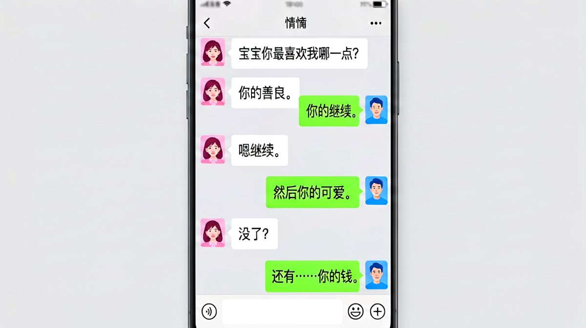 从深情到现实的瞬间反转