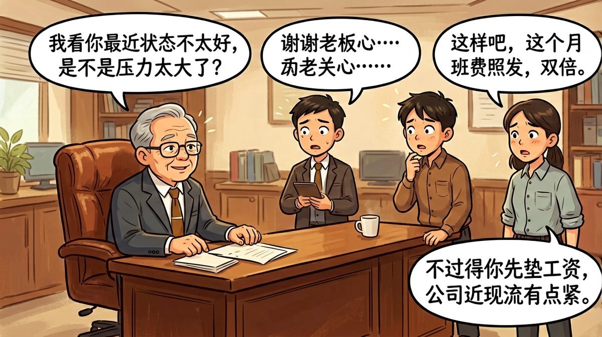 双倍加班费？先垫一个月工资