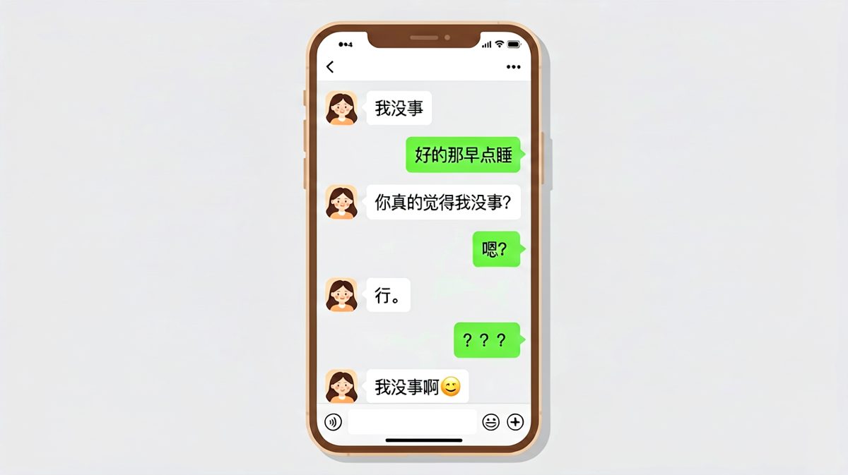 「我没事」的三重反转，男生完全没get到