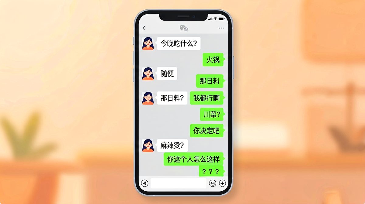 问吃什么永远选不对，男生濒临崩溃
