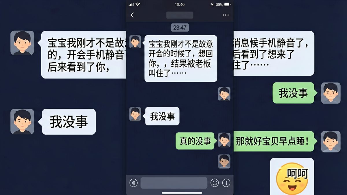 '我没事'是情侣聊天中最危险的三个汉字。