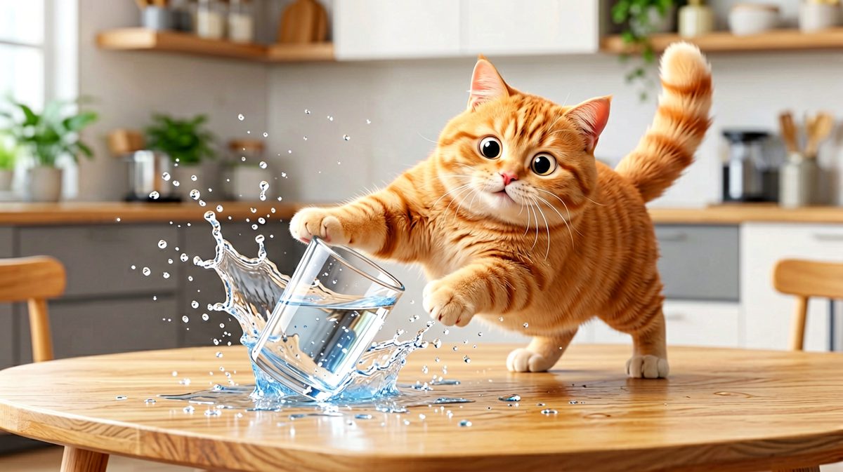 推水杯的橘猫：是风动的，不是我