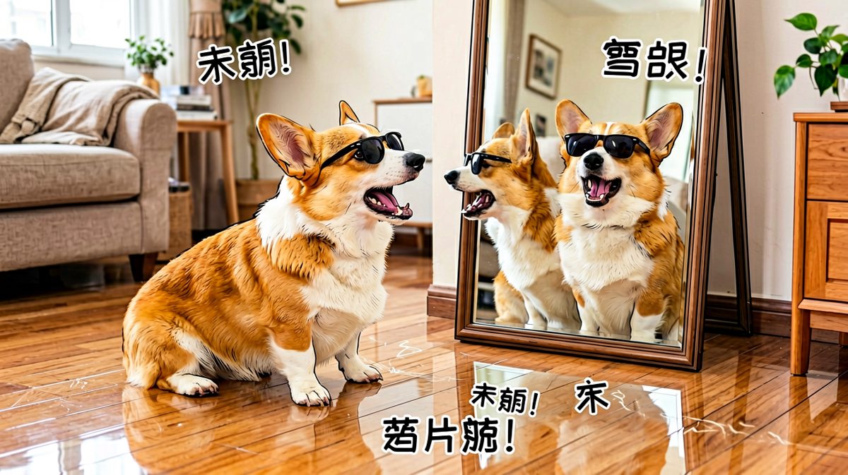 镜子里的狗是谁？竟敢挑衅本汪！