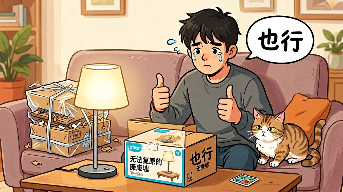 算了，反正新台灯打折……就当给旧台灯办个葬礼吧。