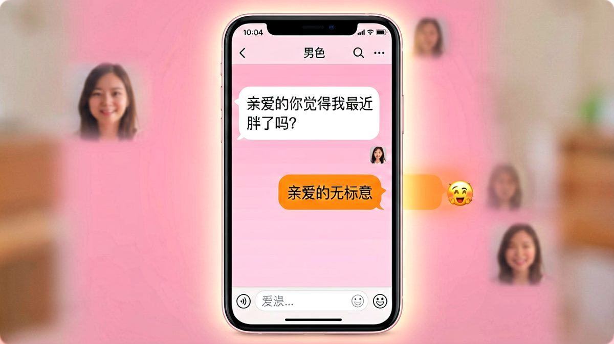 送命题开场：女生试探性发问，男生正在纠结怎么回