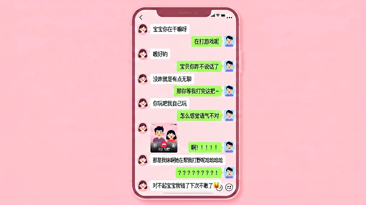 吃醋吃到自己人——误会男友私聊美女，结果发现是亲妹在带飞。