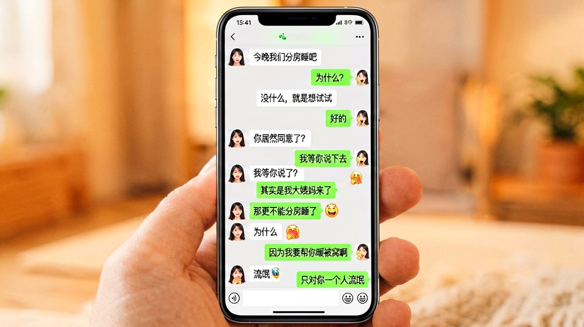 反向撩拨：男生把分房睡变成升温借口
