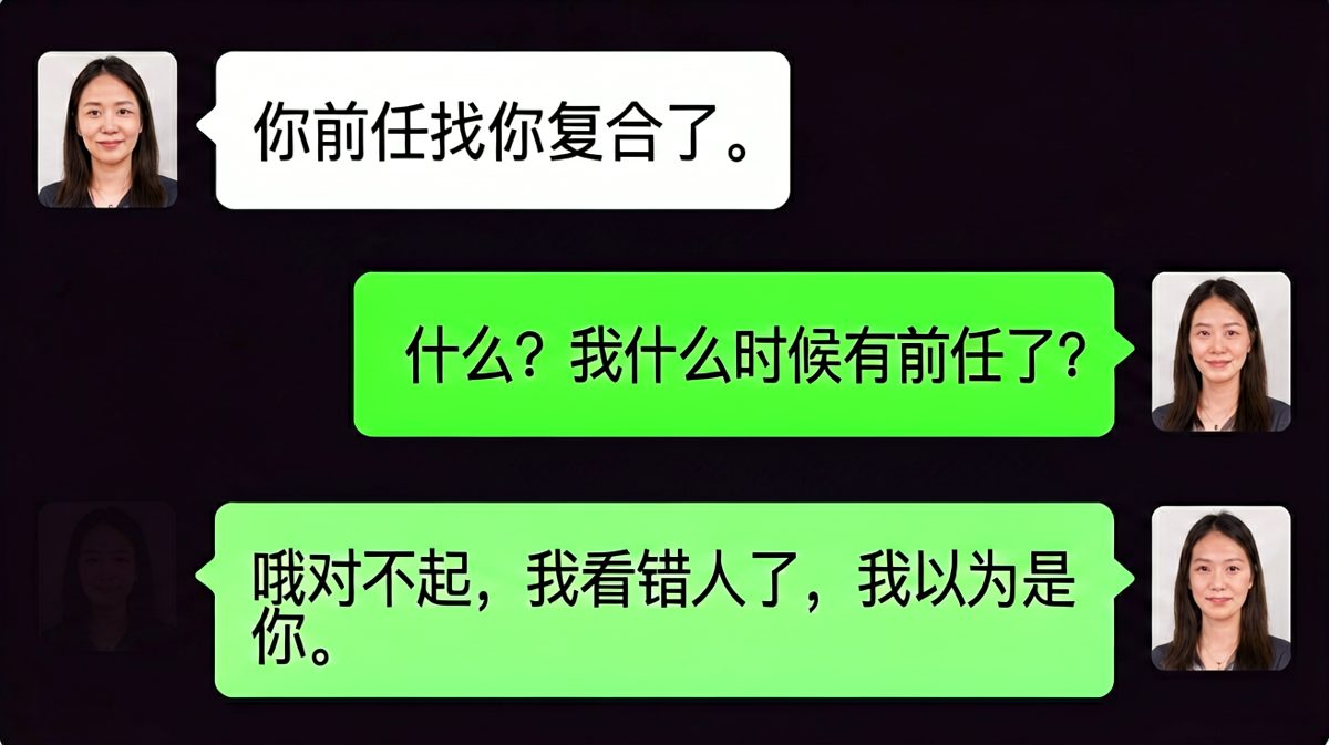 女生假装提及前任，男生秒回后才发现被耍了