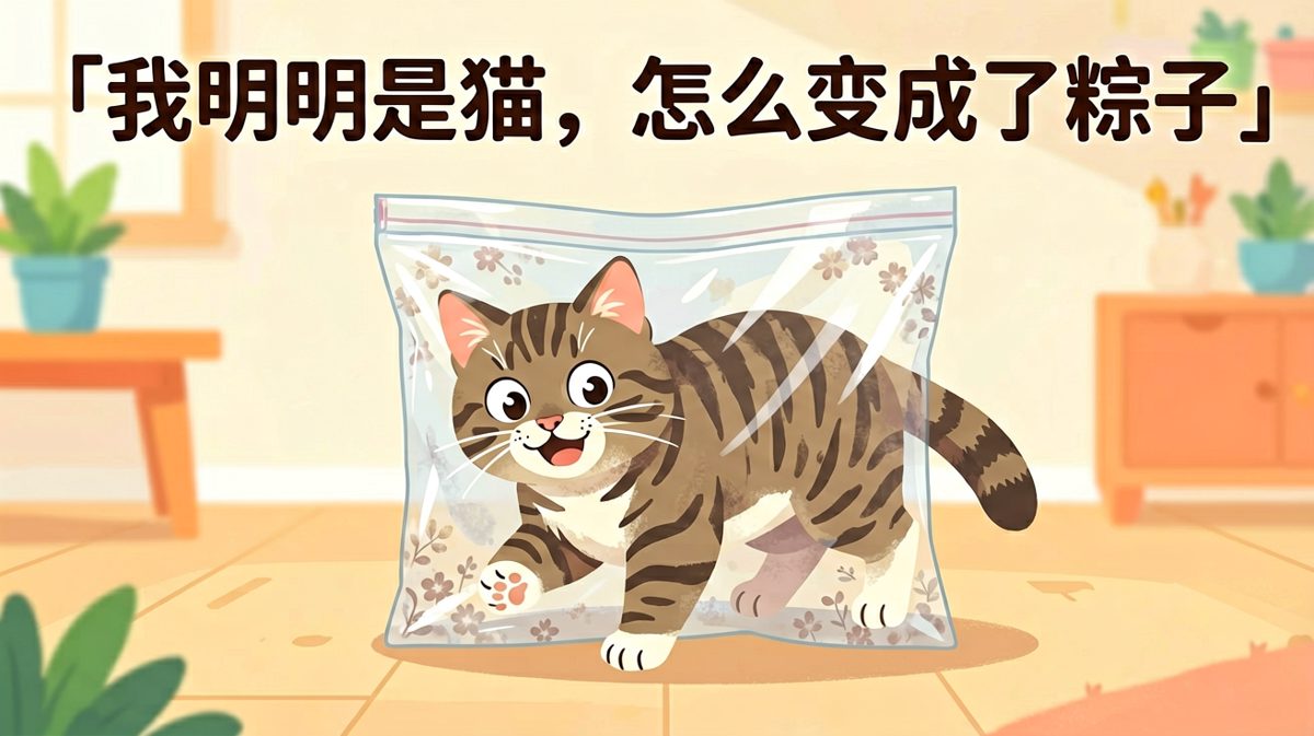 猫：这袋子的设计有问题，我要投诉。