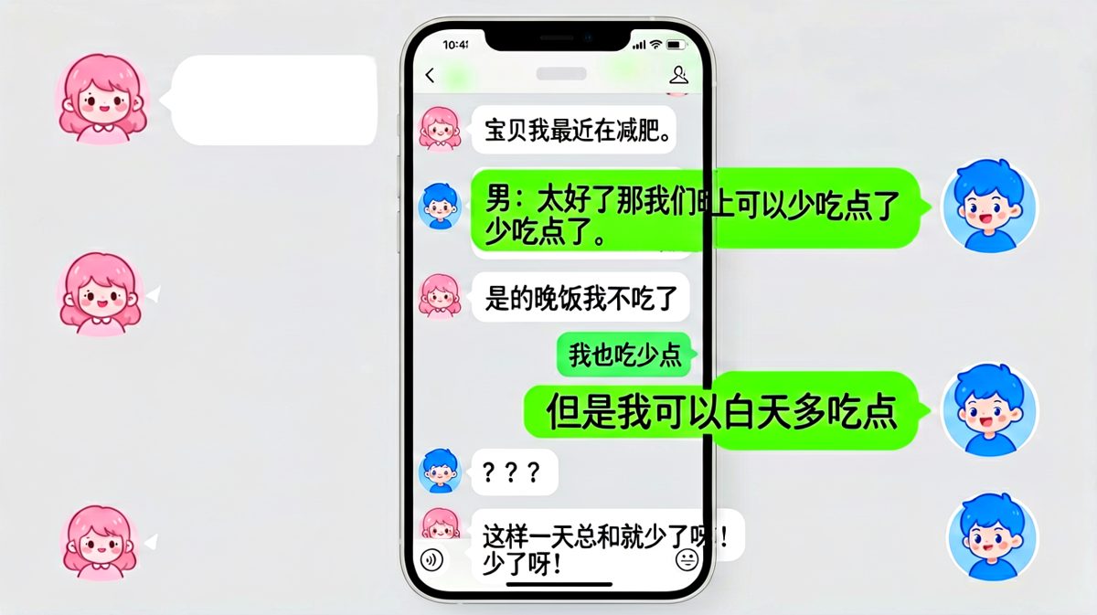 女生的'减肥'逻辑：白天多吃，晚上不吃，一天总和就少了！