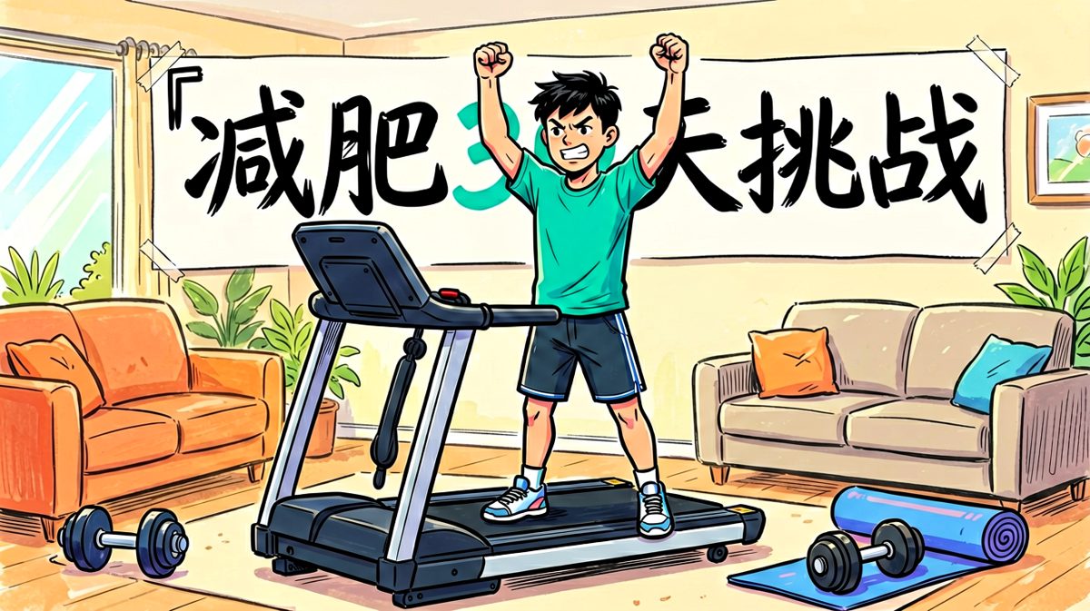 第1格：雄心勃勃立下减肥Flag
