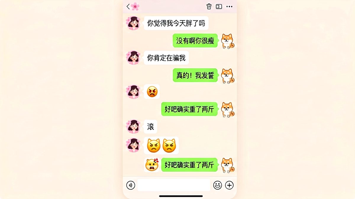 男生在'胖不胖'问题上的生死抉择，诚实成为原罪