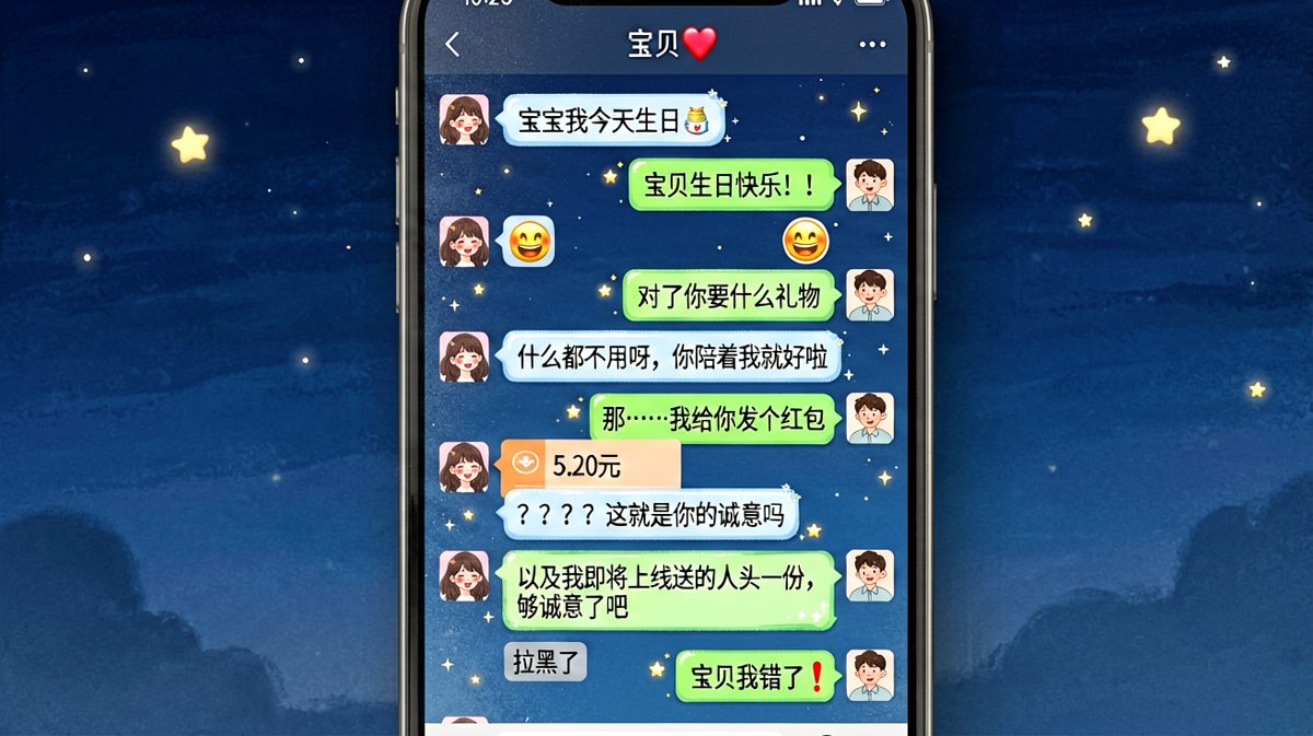 5块2的红包配上送人头的游戏诚意，生日当天直接拉黑